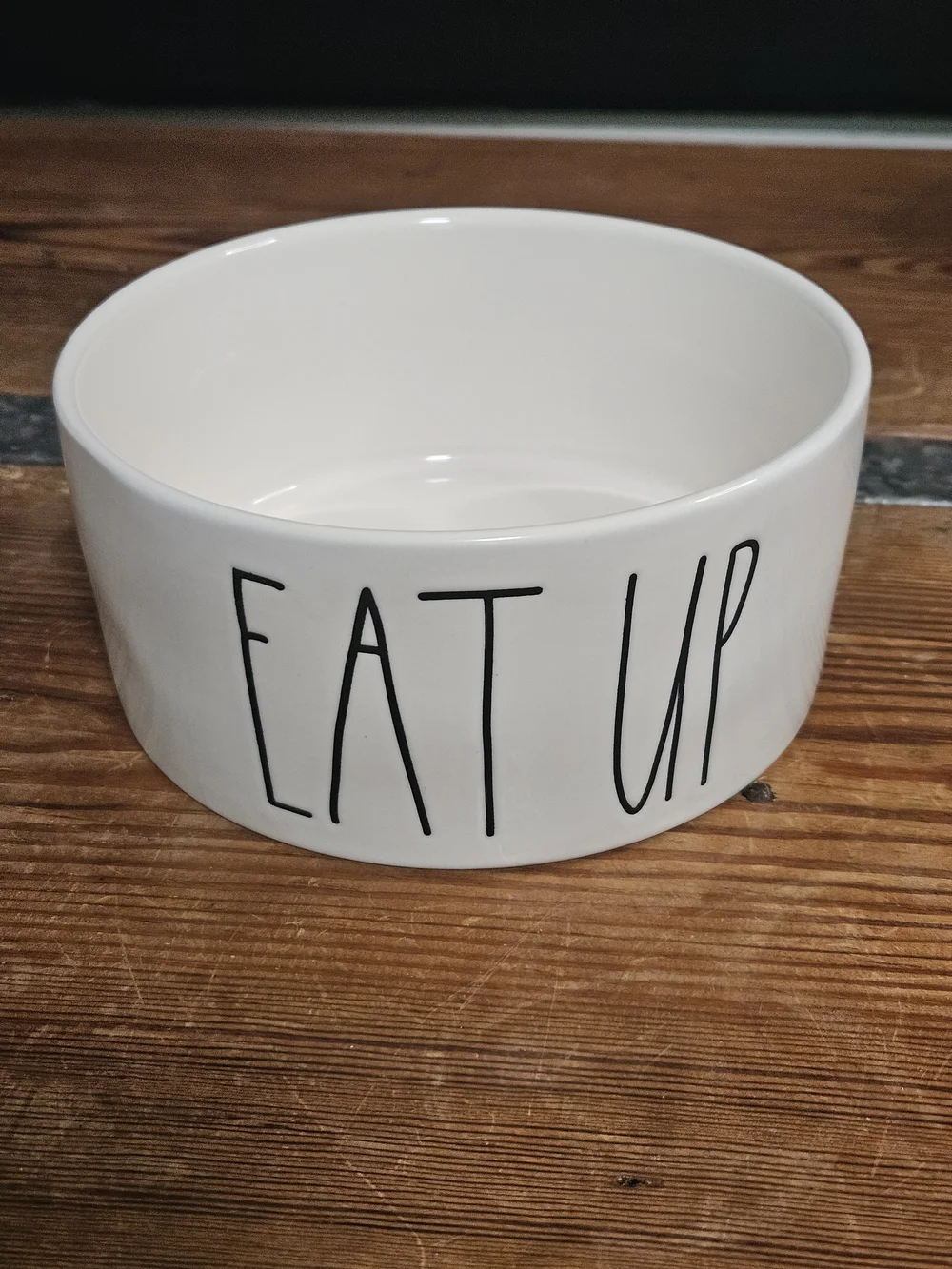 Rae Dunn White Ceramic Pet Bowl with
